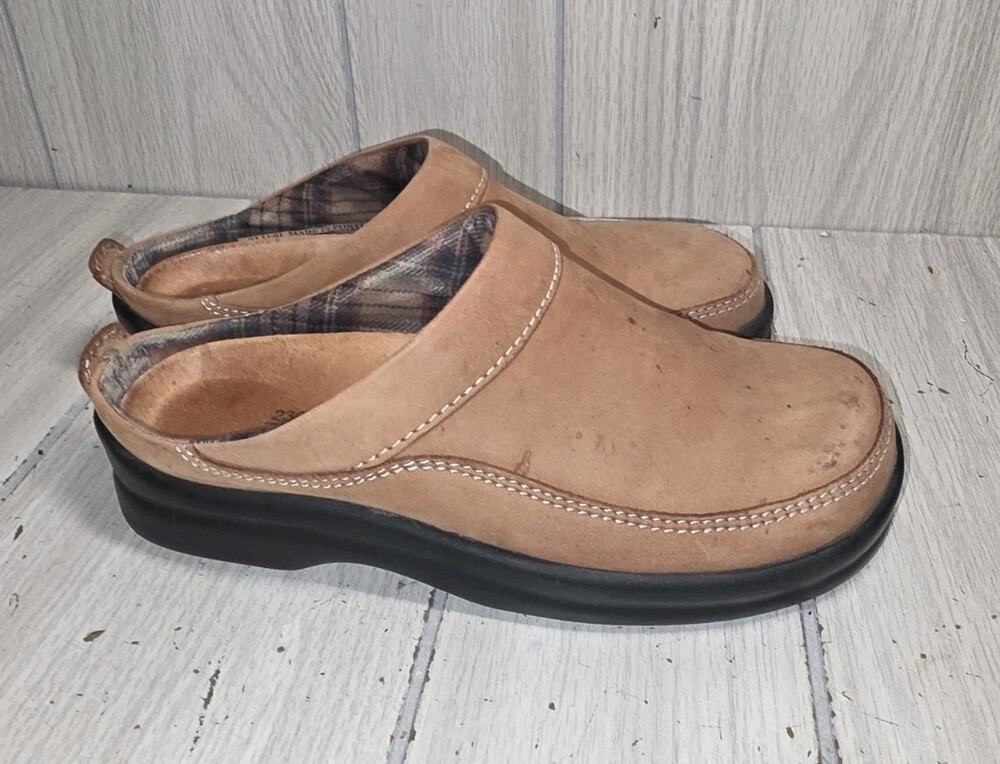 FOOTPRINTS By Birkenstock Tan Leather Ashby Slip On Mules Shoes Women's US 5.5